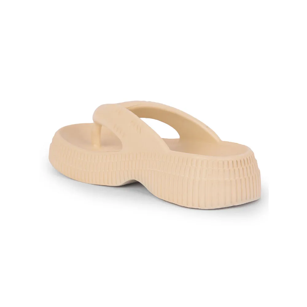 A-HA Casual Beige Flip Flop For Women ZQ-SH-011 By Liberty