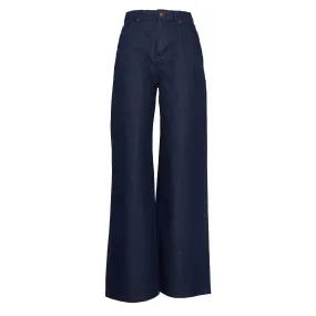 Barbour Womens Maisie Wide Leg Jeans Dark Indigo Wash