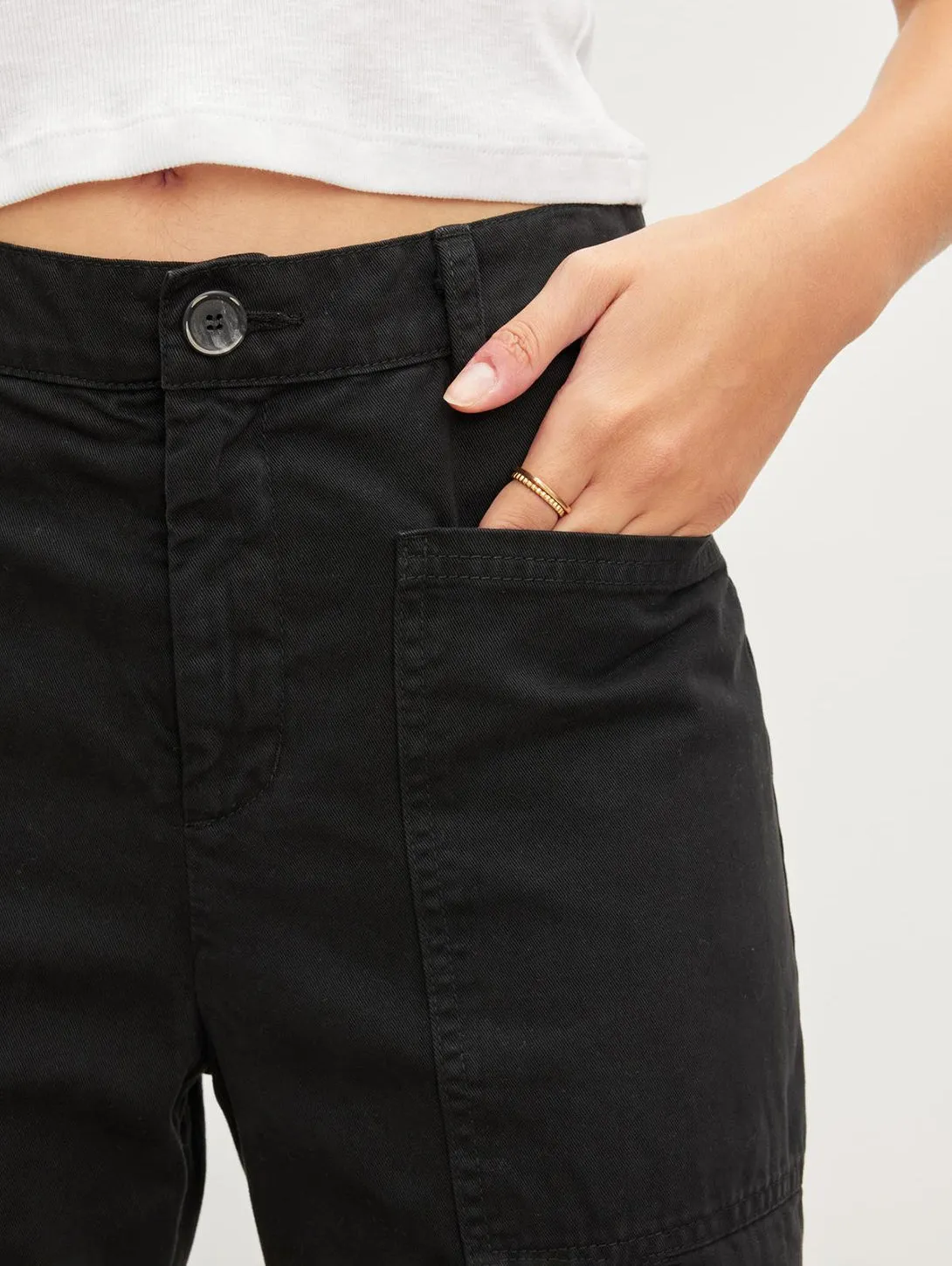 Brylie Twill Pant - Black