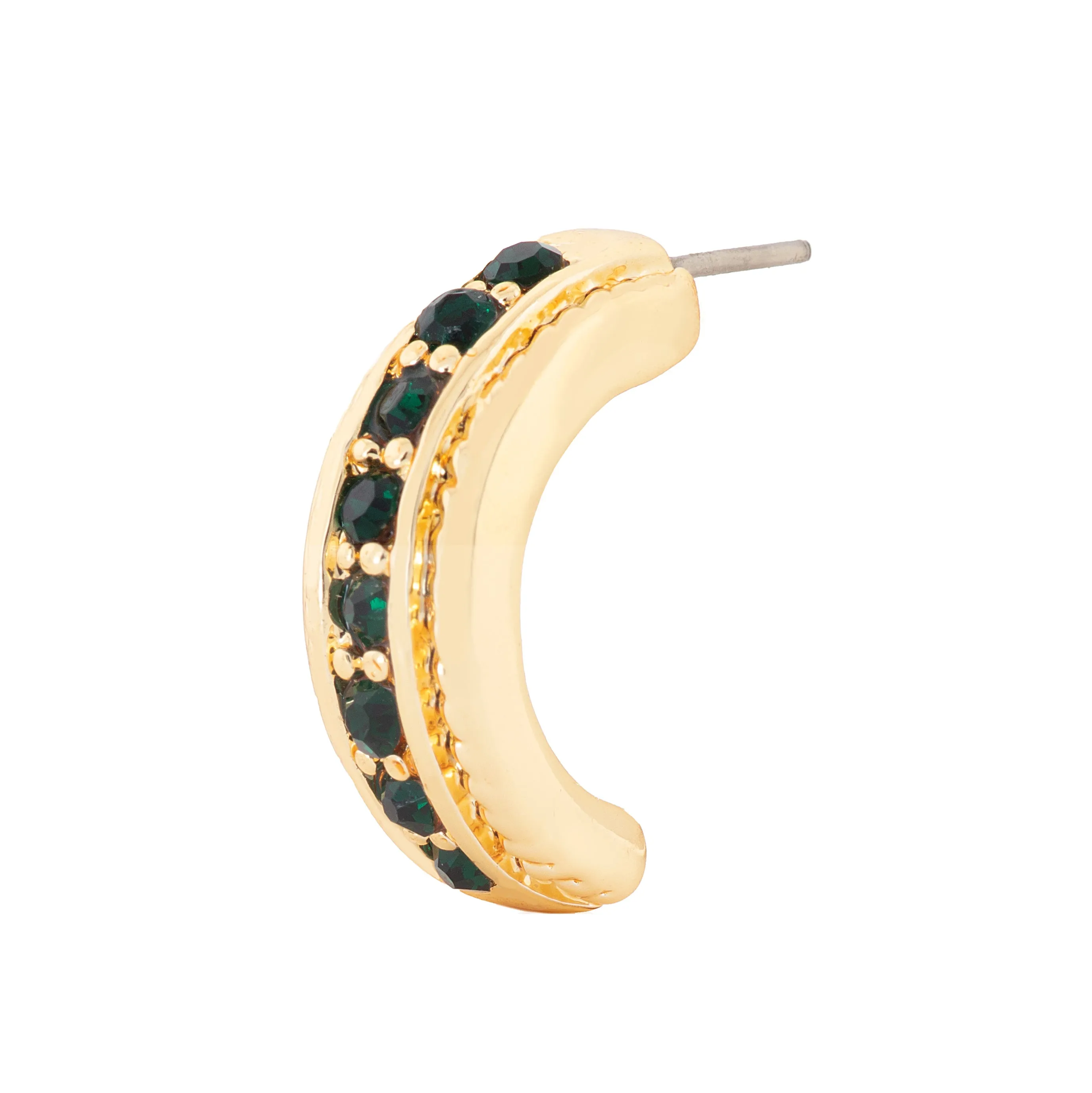Candy Crystal Collection Gold Plated Green Crystal Stud Earrings