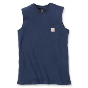 Carhartt&#x20;100374&#x20;Pocket&#x20;Sleeveless&#x20;T-Shirt&#x20;-&#x20;Navy