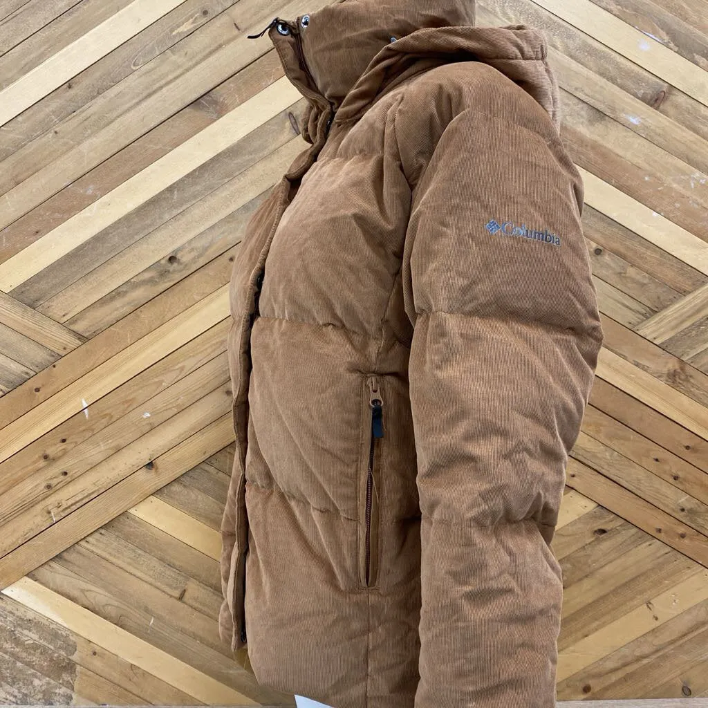 Columbia - Women's Corduroy-Style Down Jacket - MRSP $220: Brown-women-MD