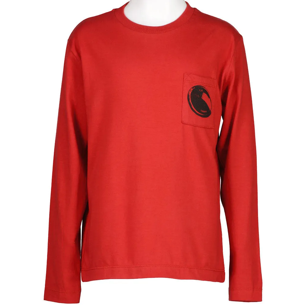C.P. Junior Long Sleeve Lens Print Pocket T-Shirt