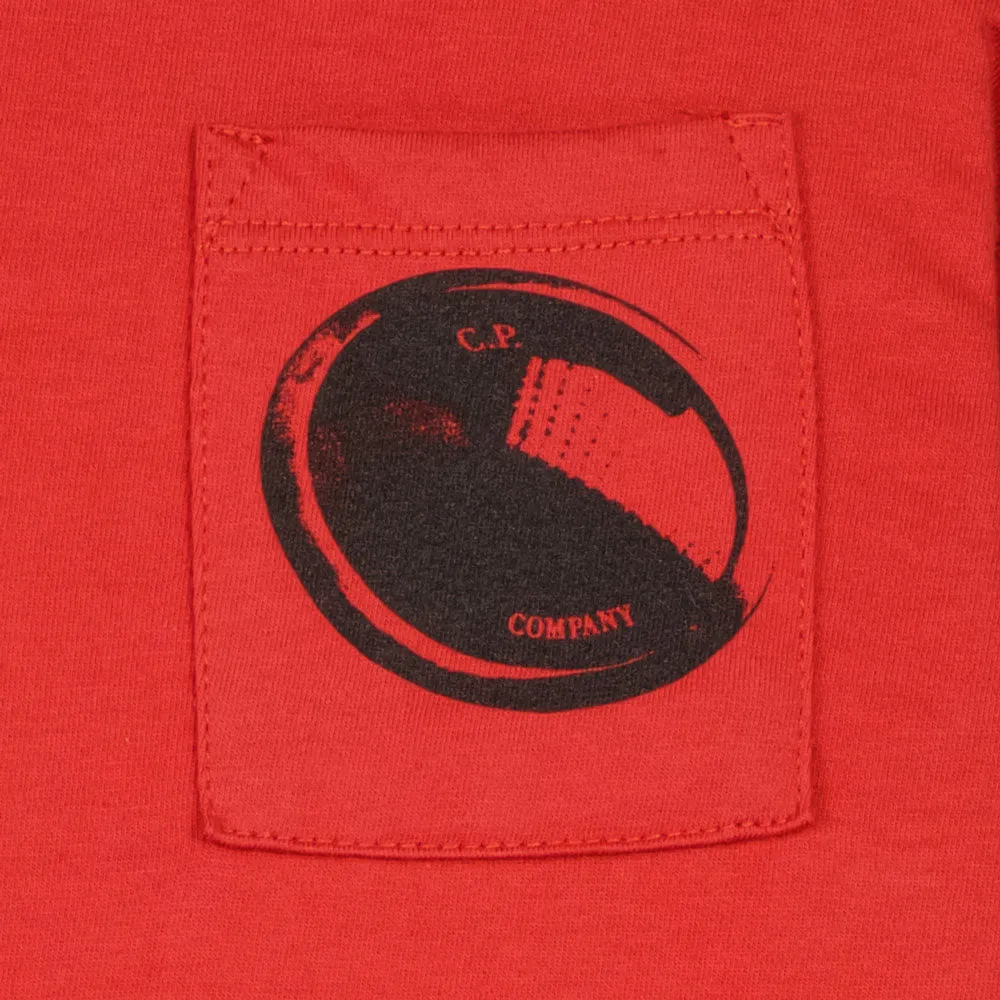 C.P. Junior Long Sleeve Lens Print Pocket T-Shirt