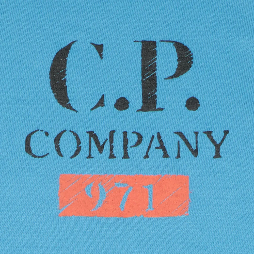 C.P. Junior Long Sleeve Logo Print T-Shirt