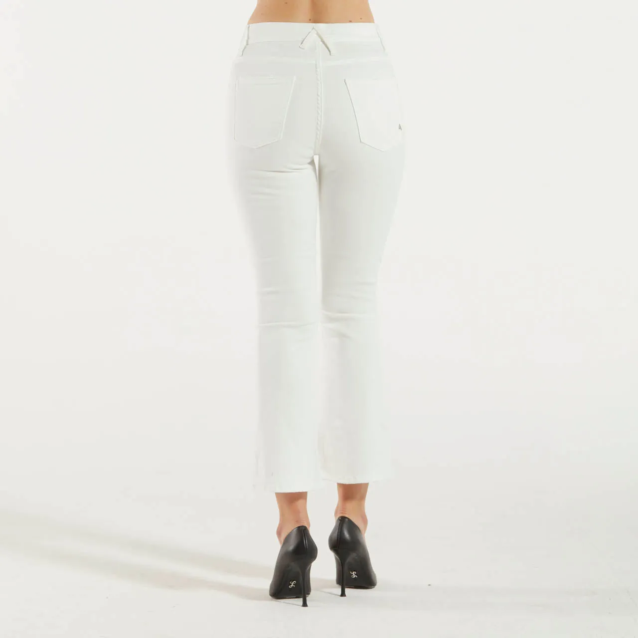 Cycle jeans kate crop bootcut bianco