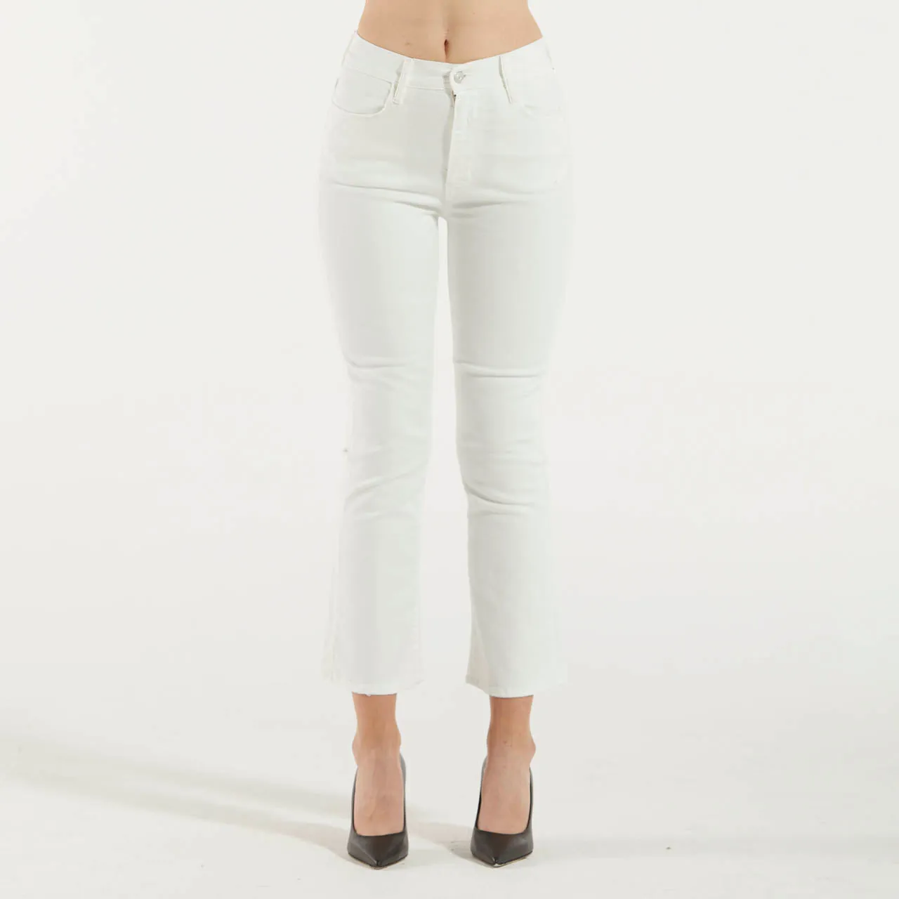 Cycle jeans kate crop bootcut bianco