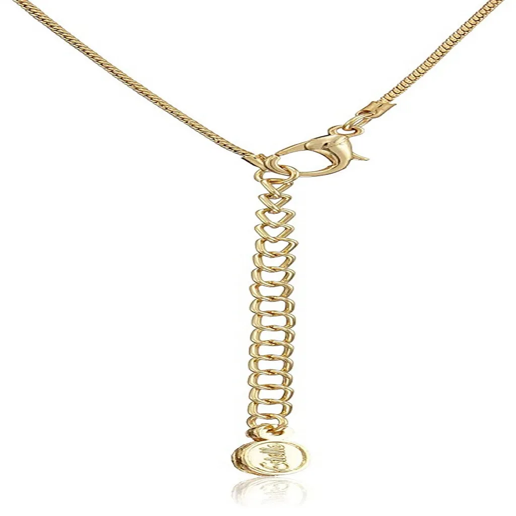 Estele - 24 CT gold Plated fancy Emerald Pear shaped Pendant Set for Women