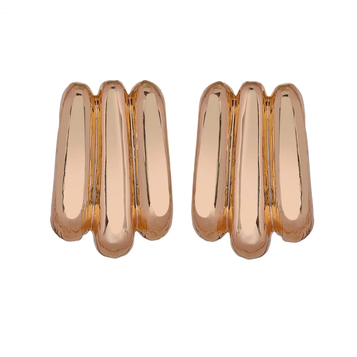 Estele 24 Kt Gold Plated Link capsule Necklace