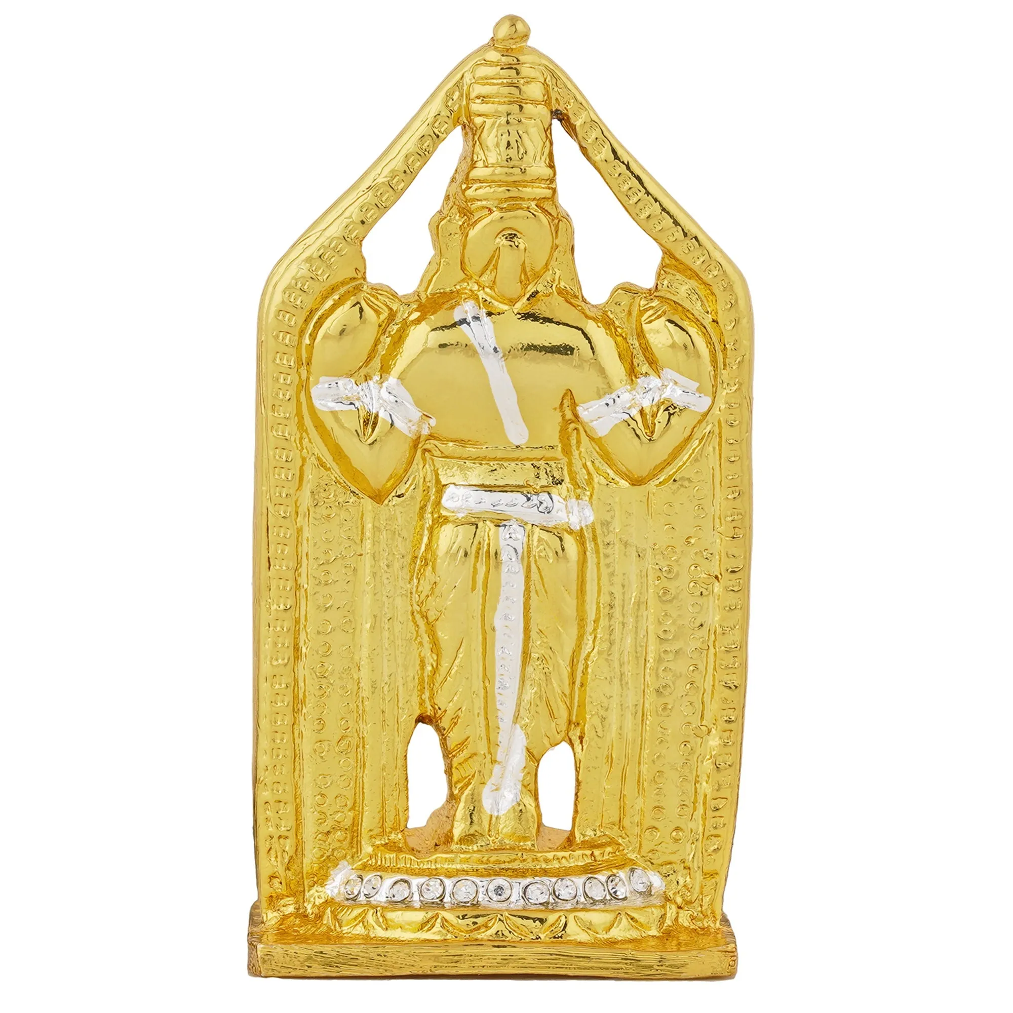 Estele Gold & Rhodium Plated Lord Tirupati Balaji Idol Showpiece for Pooja Mandir/ Home Decorative