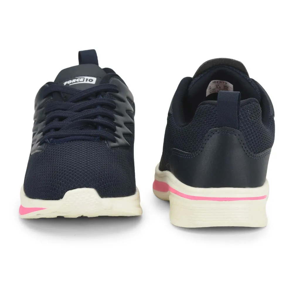 Force 10 Lacing Navy Blue Casual Shoes For Women CEINA By Liberty