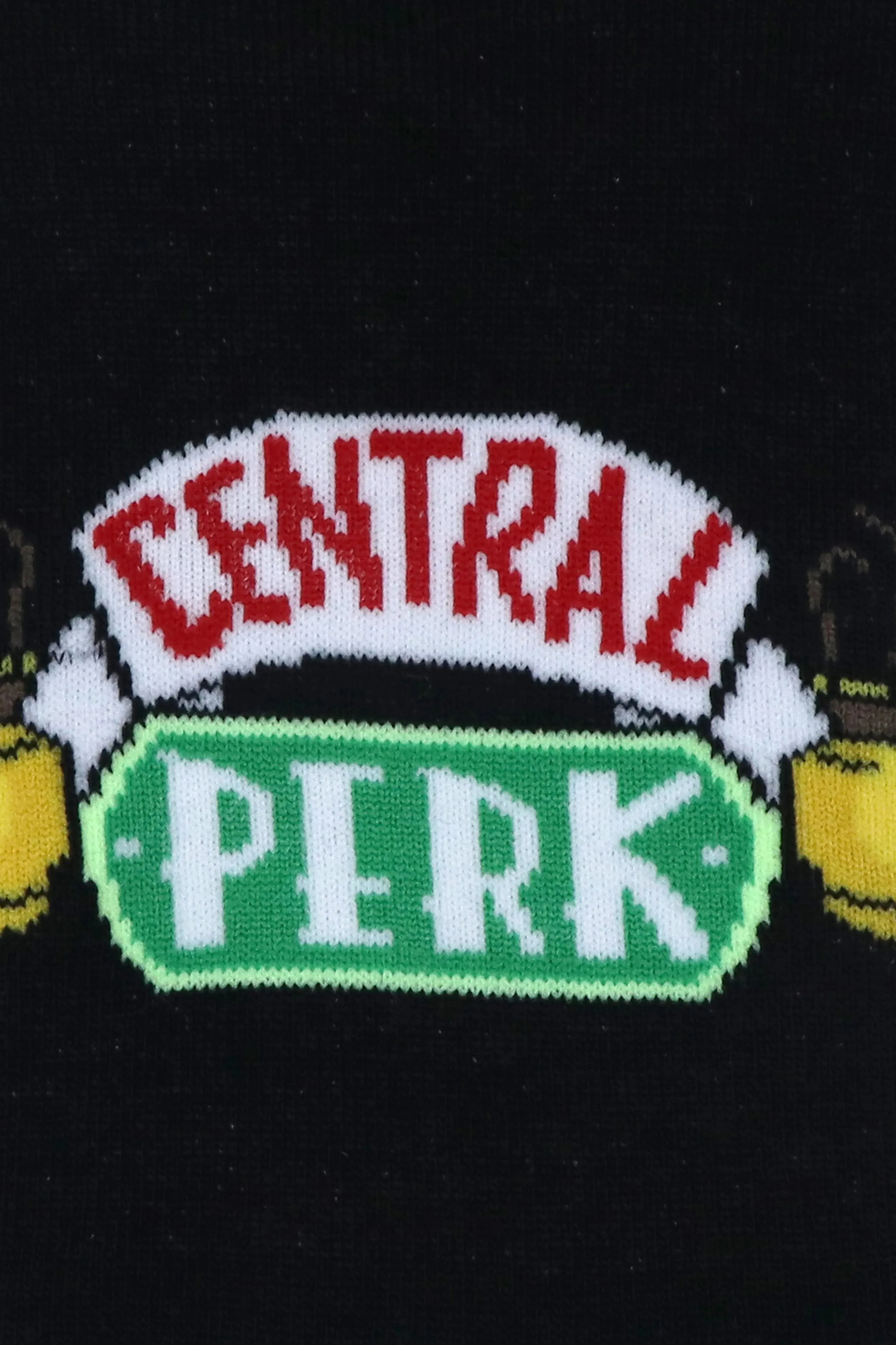 Friends Logo and Central Perk Lowcut Socks For Women - Black (Pack Of 3)