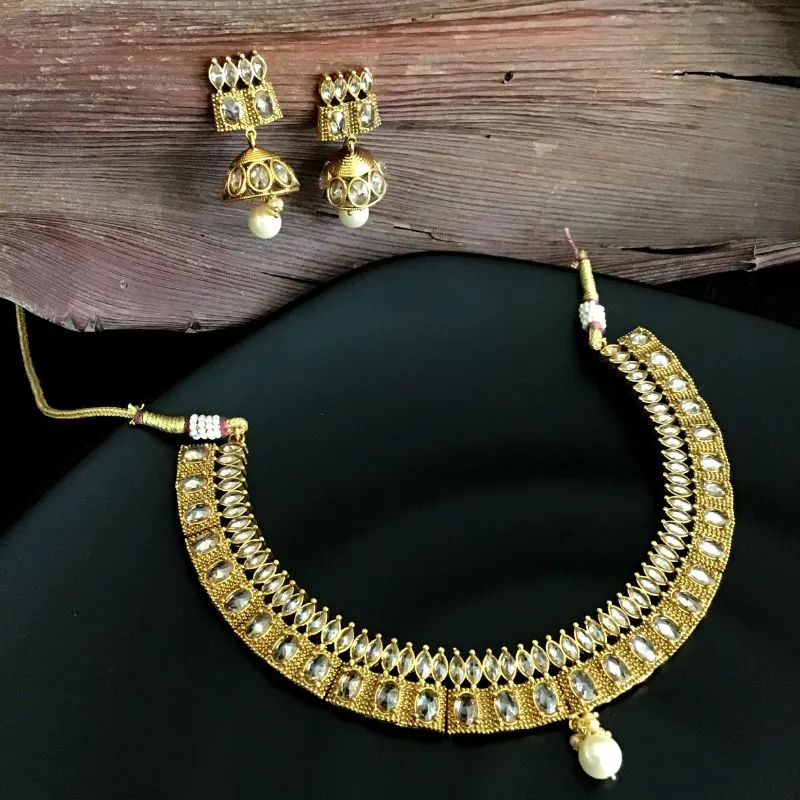 Gold Look Necklace Set 9474-4315