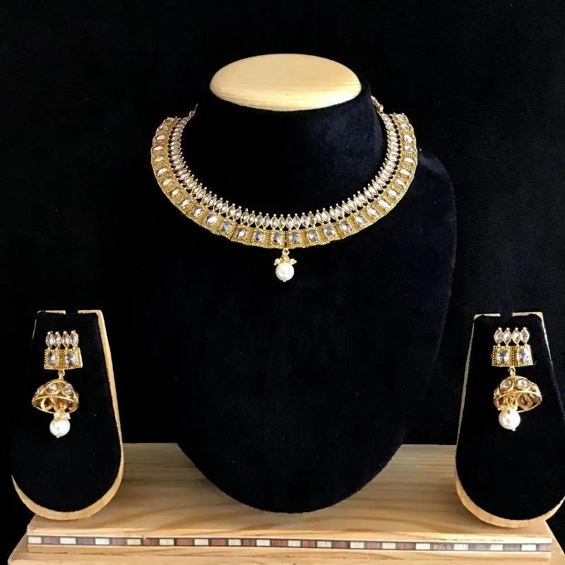 Gold Look Necklace Set 9474-4315