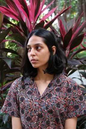 Hand block indian printed women's casual Shirt