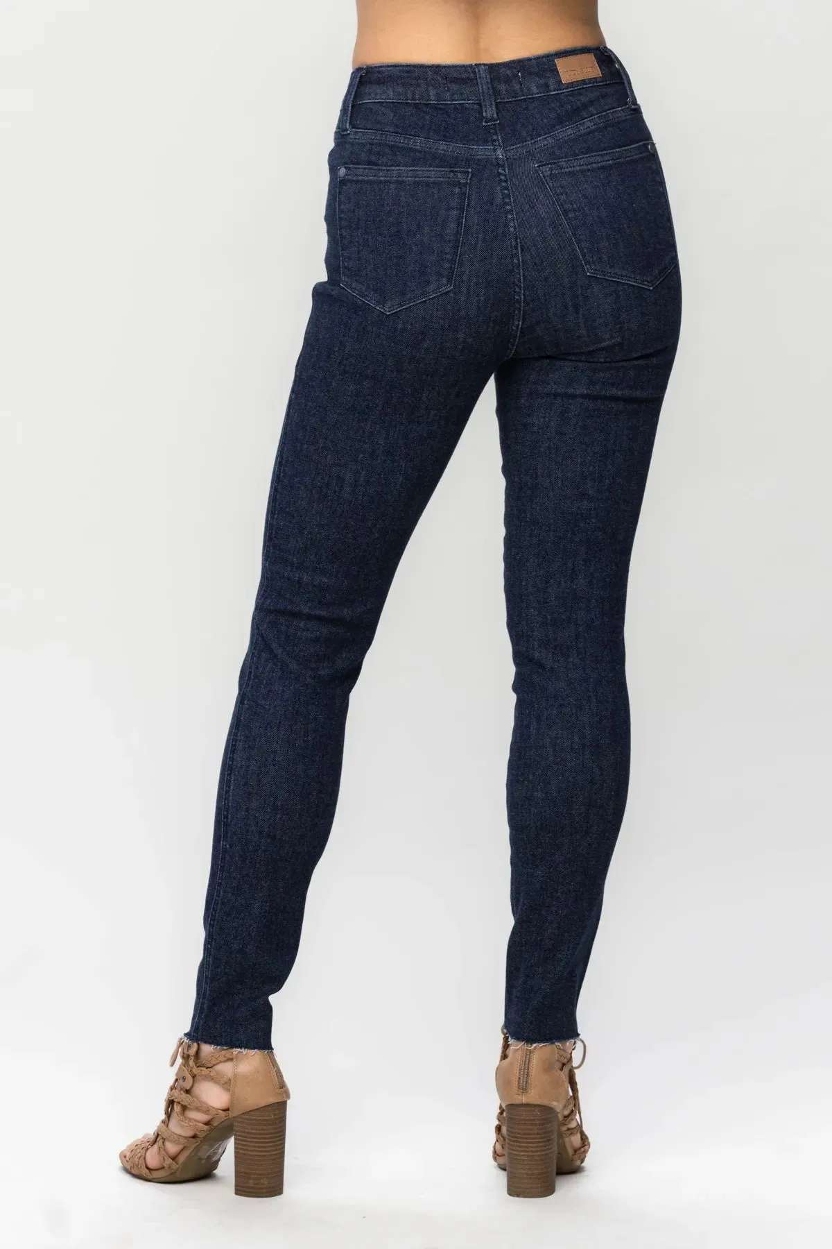 Judy Blue Tummy Control Raw Hem Skinny