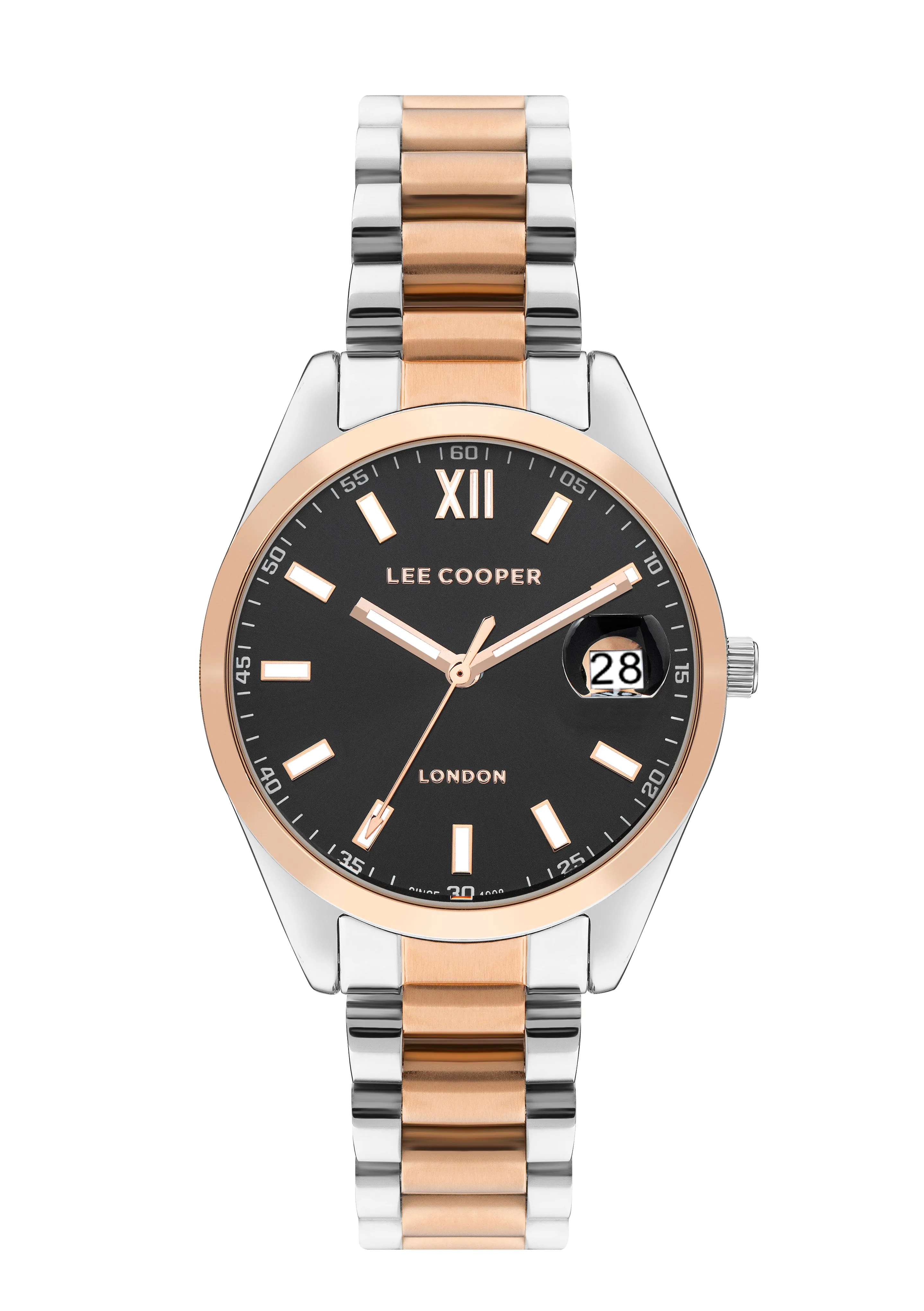 Lee Cooper LC07827.560 Women's Super Metal Silver/Rose Gold Watch