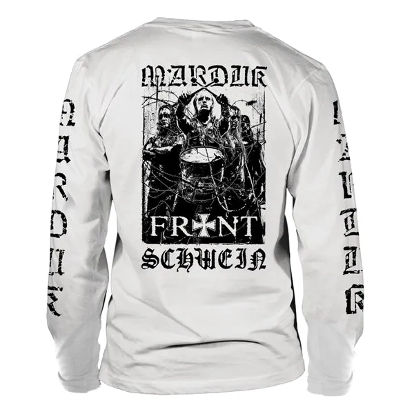 Marduk "Frontschwein" White Long Sleeve T shirt