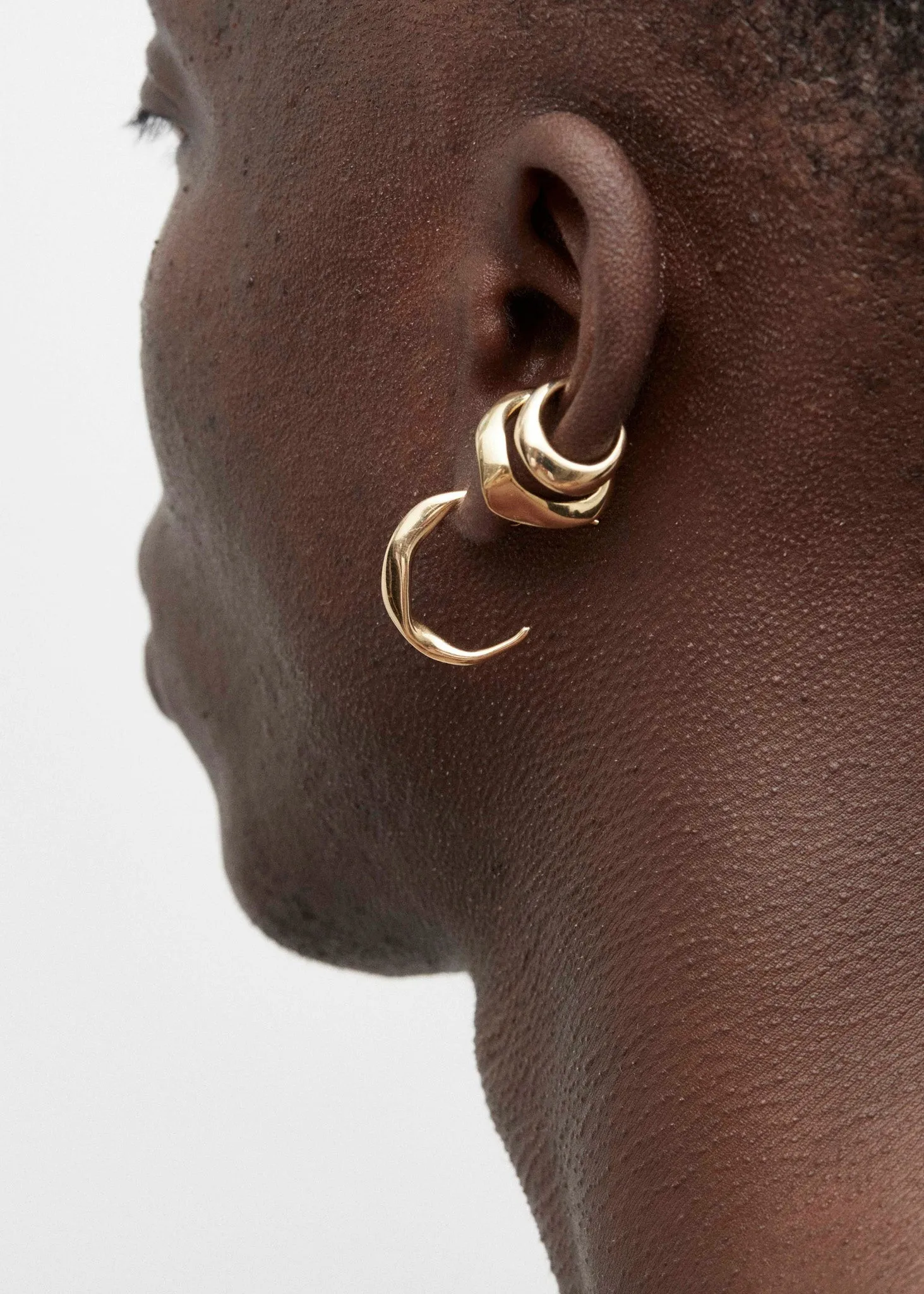 Molded Organic Hoop Earring Maxi