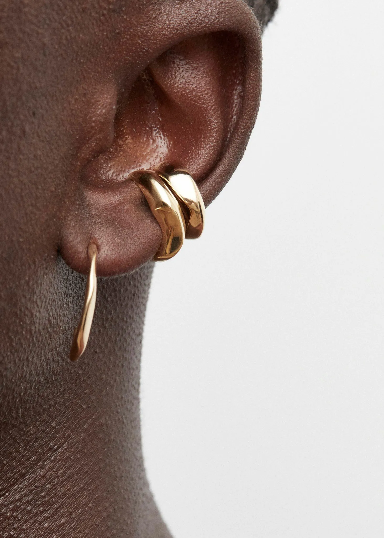 Molded Organic Hoop Earring Maxi