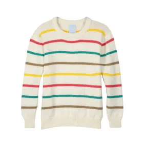 Multicolor Pullover -- Ivory w/ Multicolor Stripes