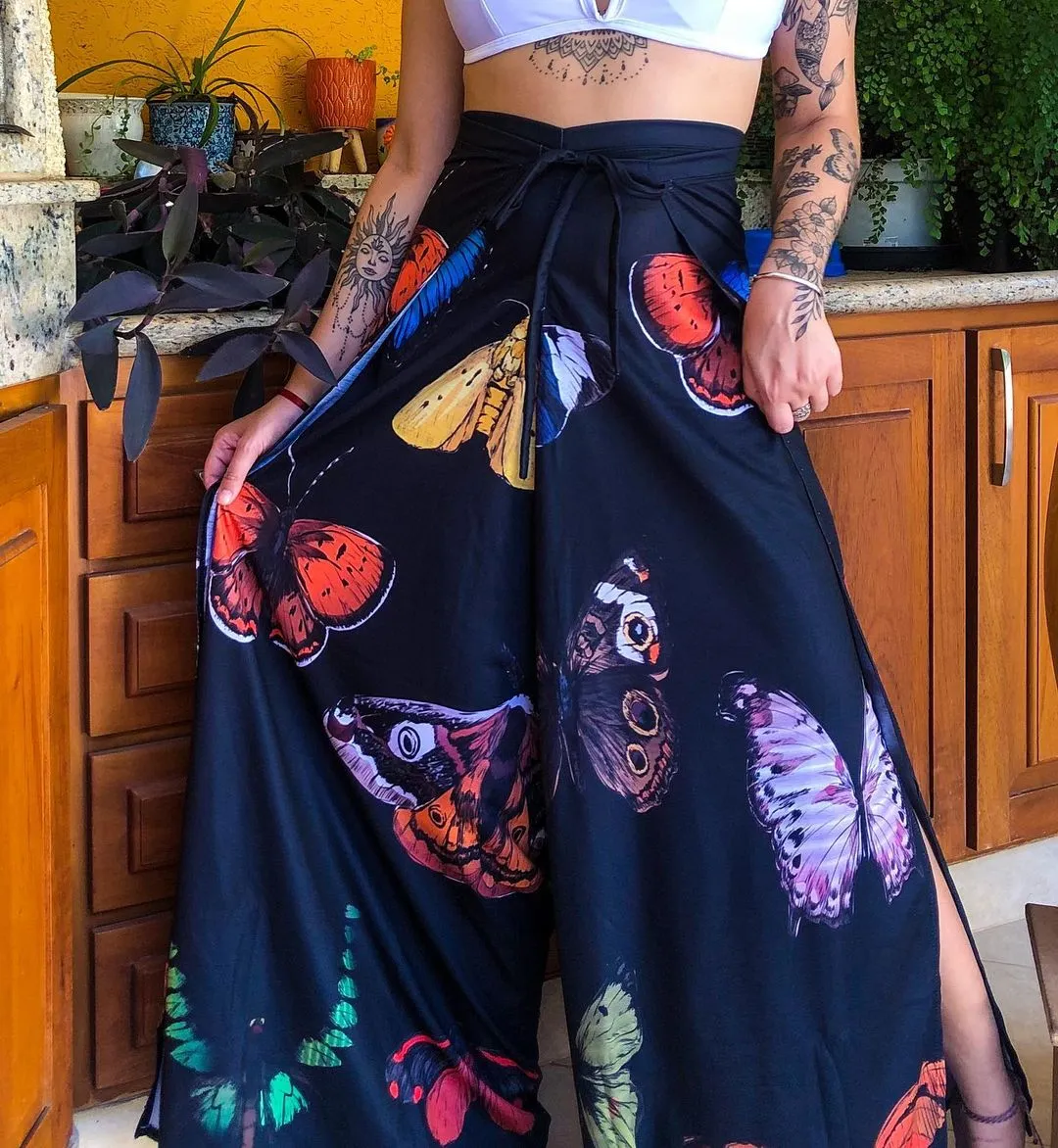 Mystic Butterflies Printed Fairy Casual Pants