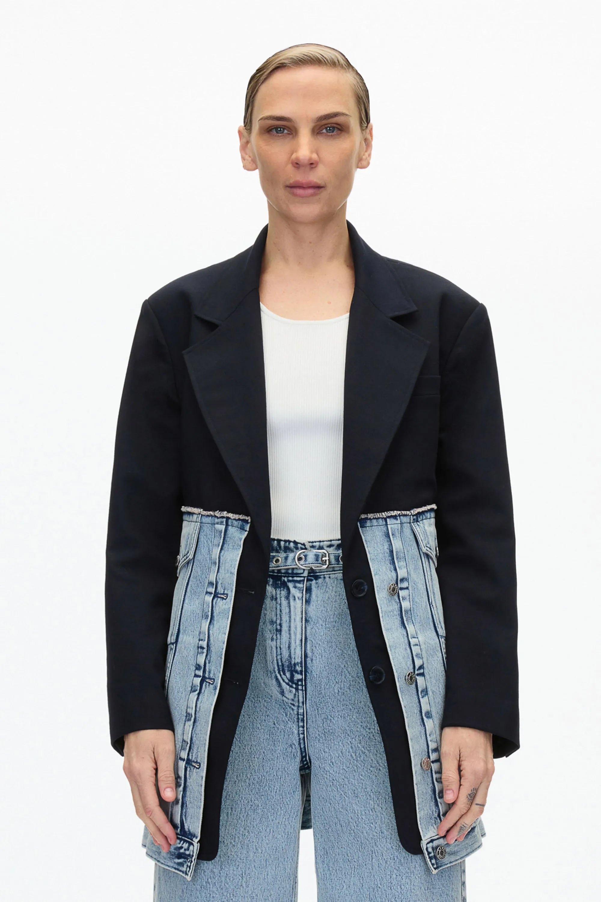 Oversized Hybrid Denim Blazer