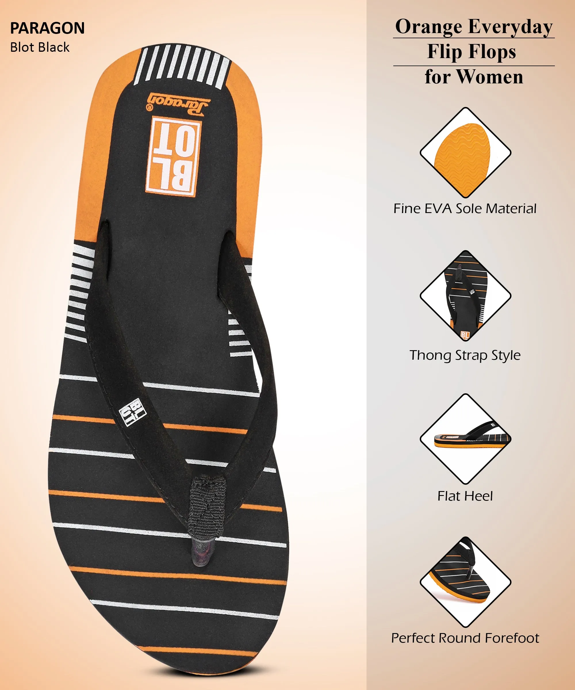 Paragon Blot K3308L Women Slippers | Lightweight Flipflops for Indoor & Outdoor | Casual & Comfortable | Anti Skid sole | For Everyday Use