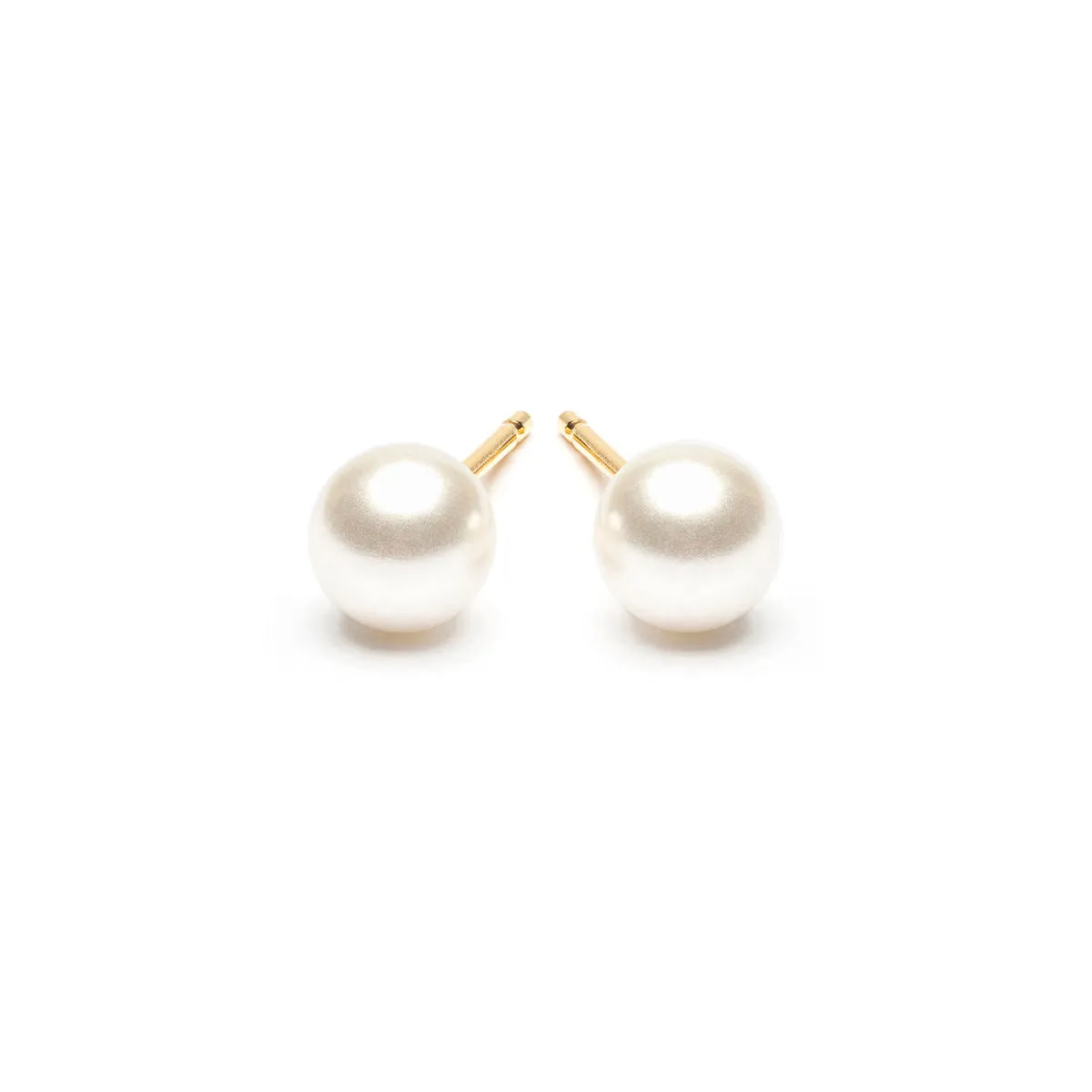 Pearl Stud Earrings 5mm Gold Plated