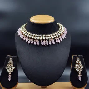 Round Neck Kundan Necklace Set 10168-28