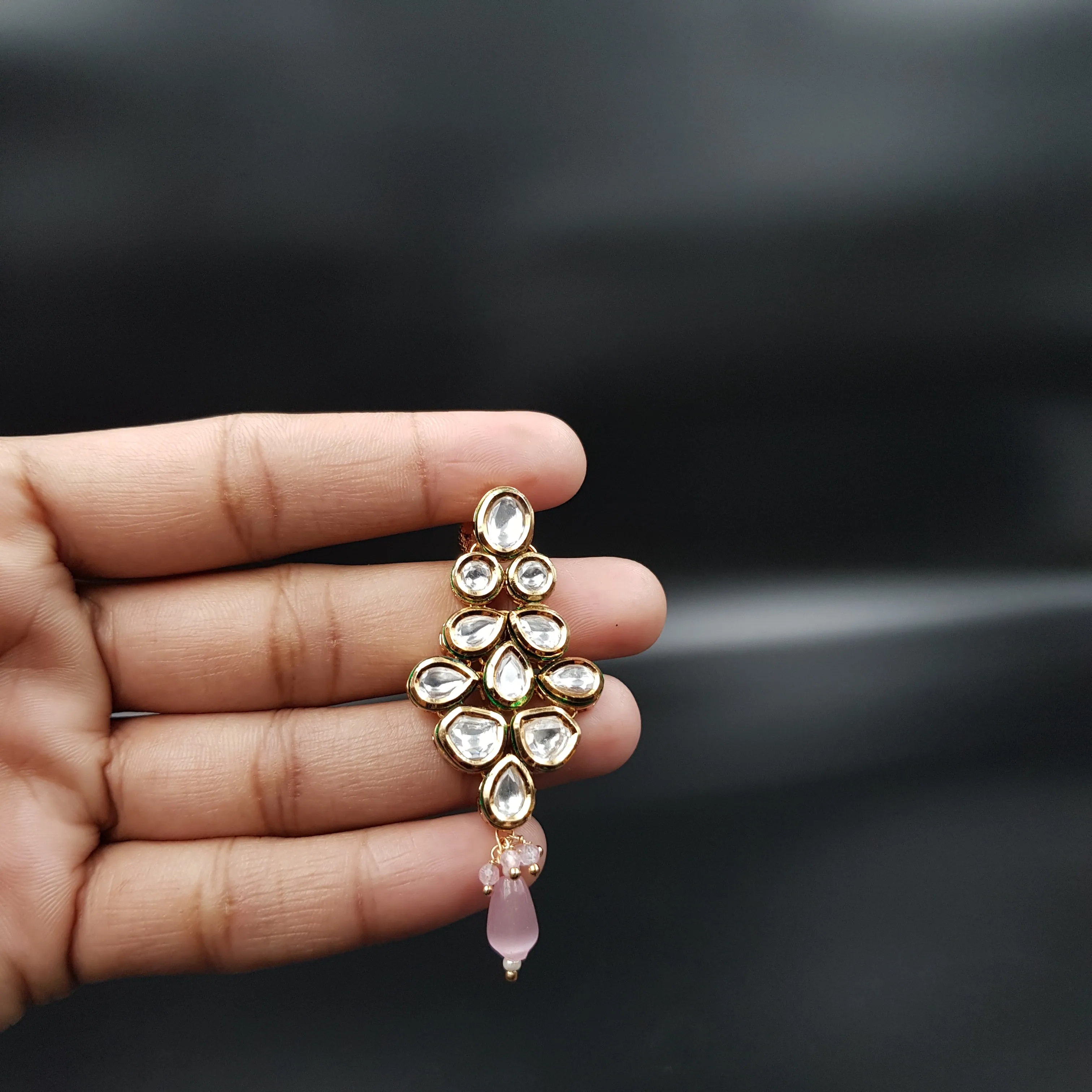 Round Neck Kundan Necklace Set 10168-28