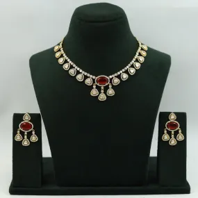 Round Neck Kundan Necklace Set 15200-68