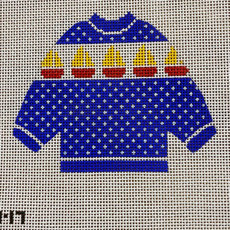 Sailboats Pullover Needlepoint Canvas