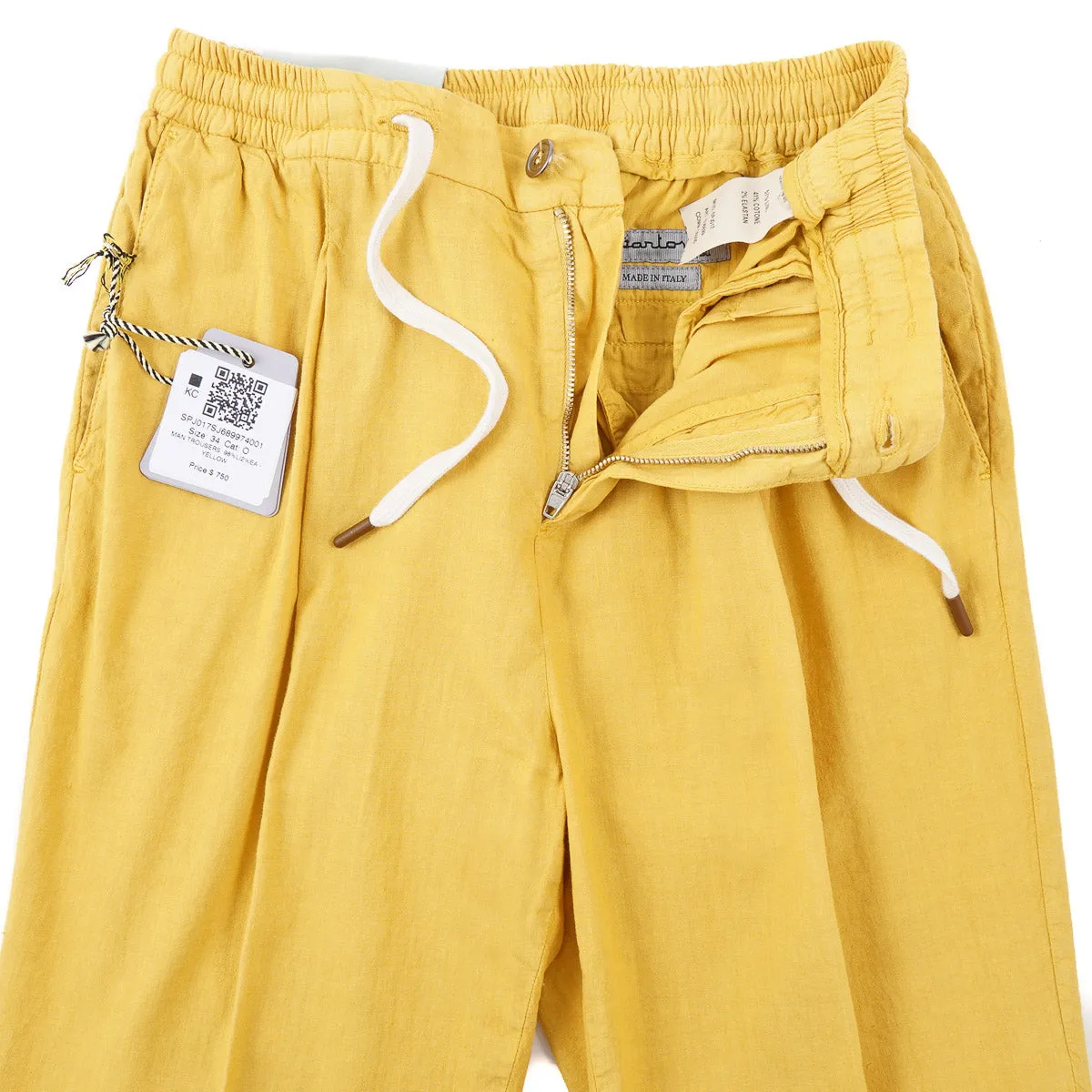Sartorio Linen-Cotton Drawstring Pants