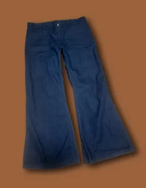 SEAFARER NAVY BLUE JEANS BELL BOTTOM DENIM DUNGAREES