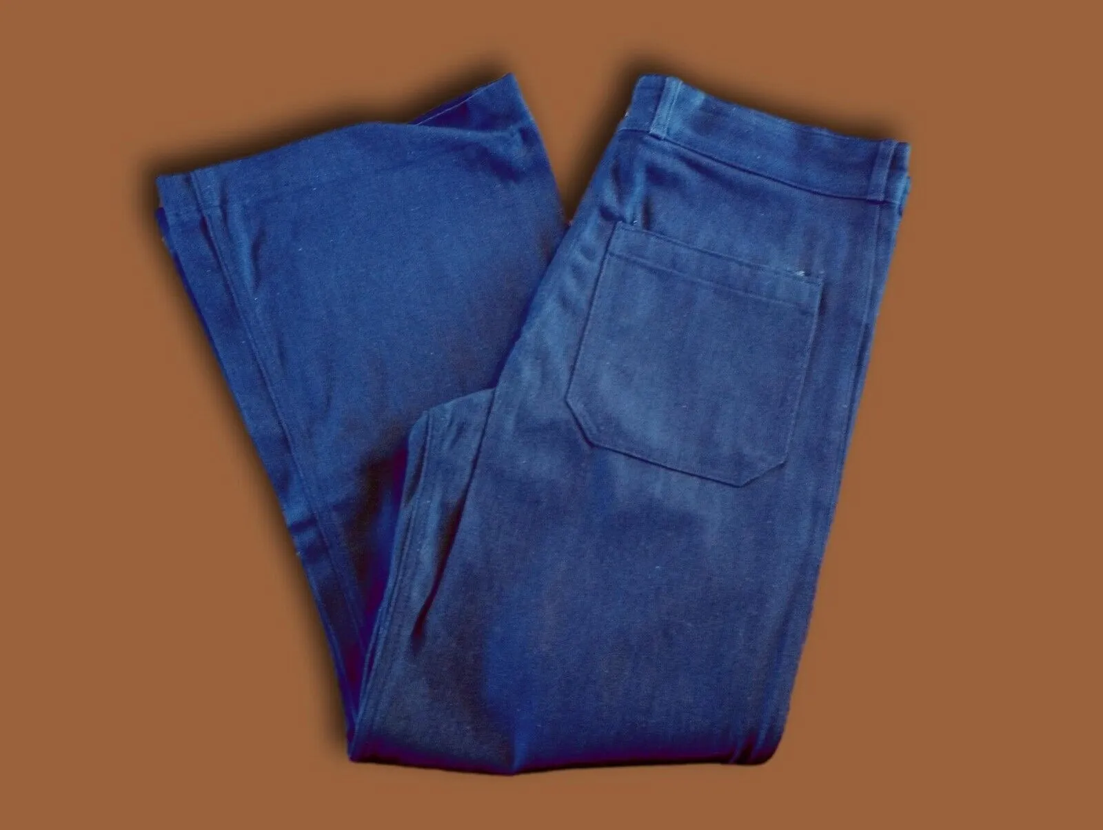 SEAFARER NAVY BLUE JEANS BELL BOTTOM DENIM DUNGAREES