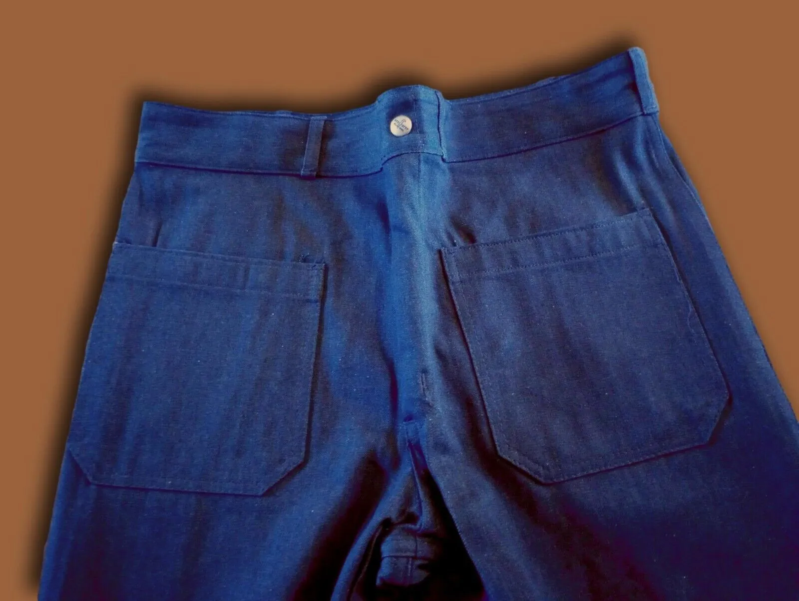 SEAFARER NAVY BLUE JEANS BELL BOTTOM DENIM DUNGAREES