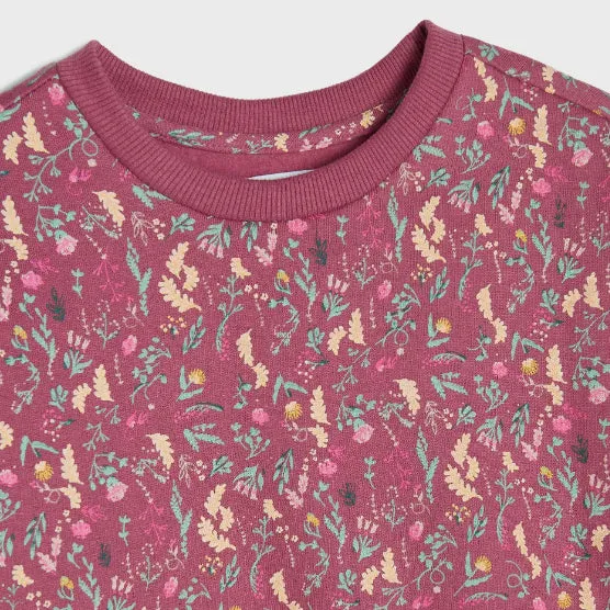 SI - Girls 'Purple' Ruffle Details Fleece Sweatshirt SI526