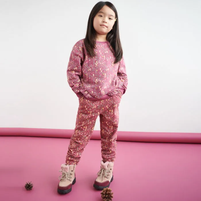 SI - Girls 'Purple' Ruffle Details Fleece Sweatshirt SI526
