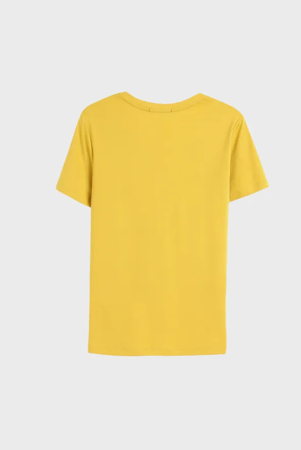 Silky Cotton V Neck  T-Shirt