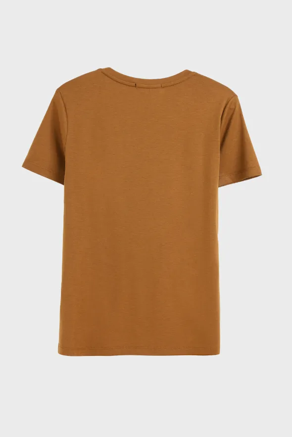 Silky Cotton V Neck  T-Shirt
