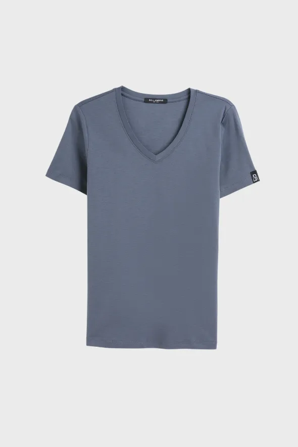 Silky Cotton V Neck  T-Shirt