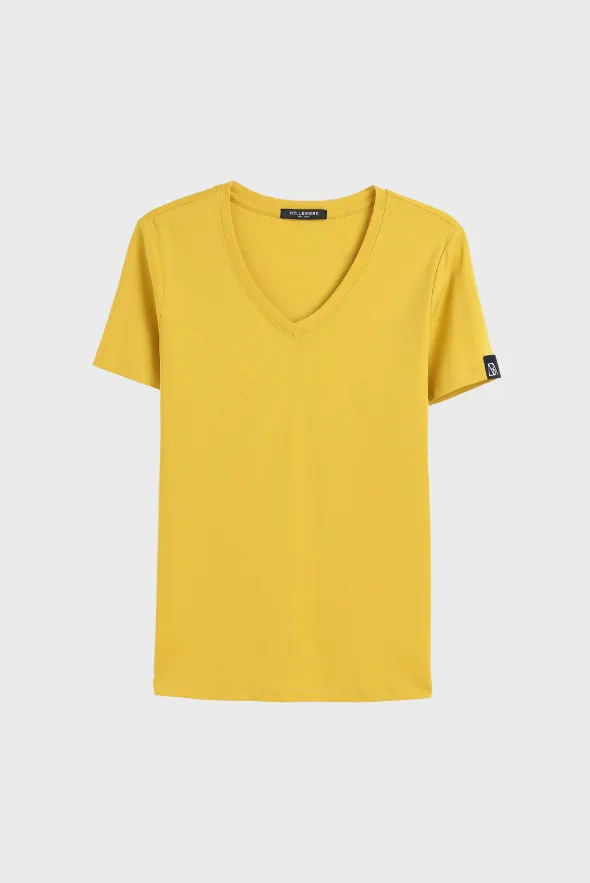 Silky Cotton V Neck  T-Shirt