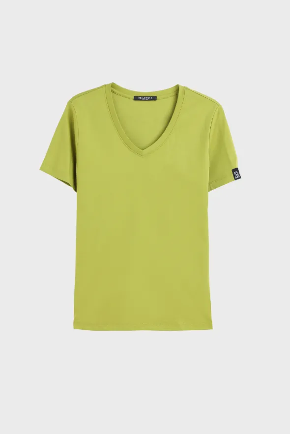 Silky Cotton V Neck  T-Shirt