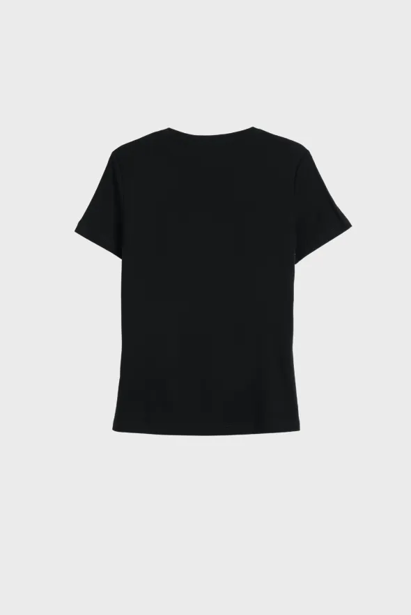 Silky Cotton V Neck  T-Shirt