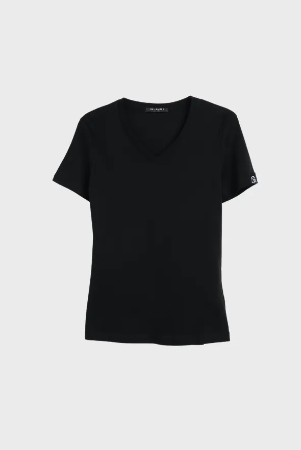 Silky Cotton V Neck  T-Shirt