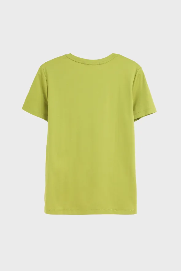Silky Cotton V Neck  T-Shirt