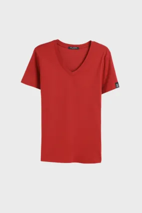 Silky Cotton V Neck  T-Shirt