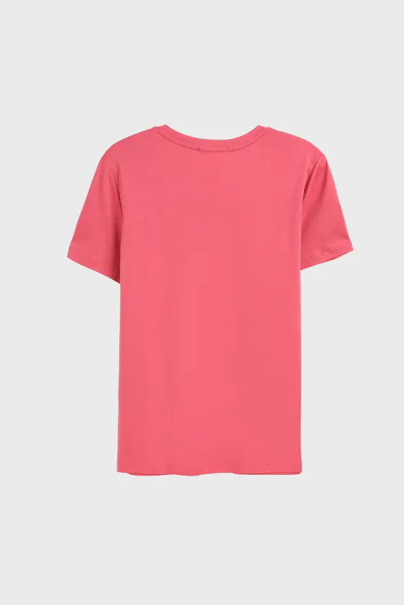 Silky Cotton V Neck  T-Shirt