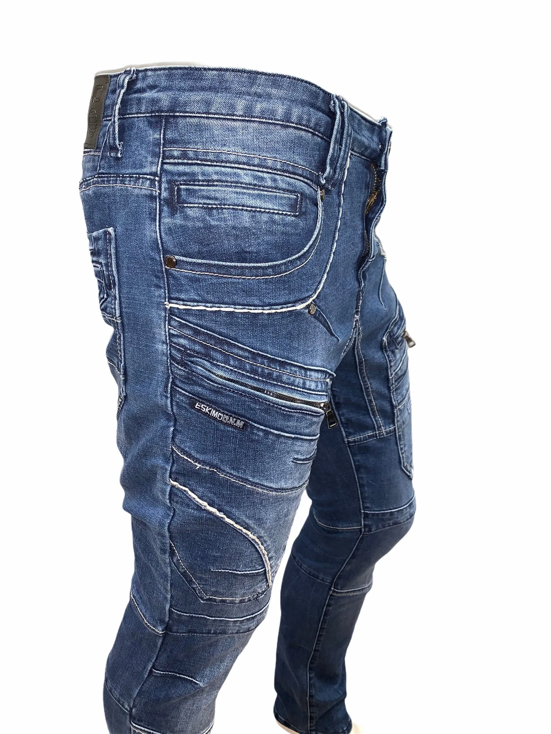 Slim-Straight Jeans #Matrix - Blue